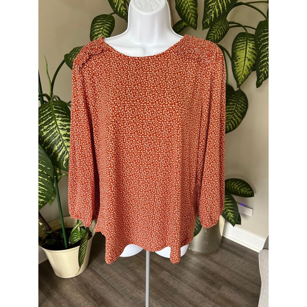 Adrianna‎ Papell Women's XL Blouse Orange #554